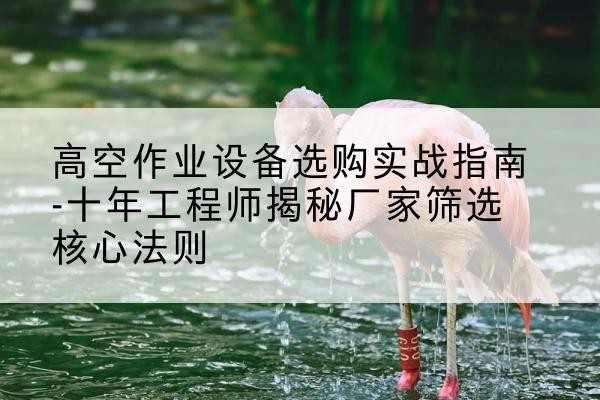 来凤剪叉式升降机厂家-高空作业设备选购实战指南-十年工程师揭秘厂家筛选核心法则
