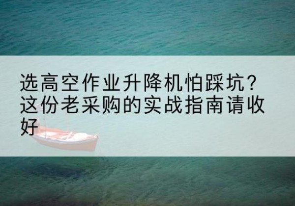 来凤高空作业升降机厂家推荐-选高空作业升降机怕踩坑？这份老采购的实战指南请收好